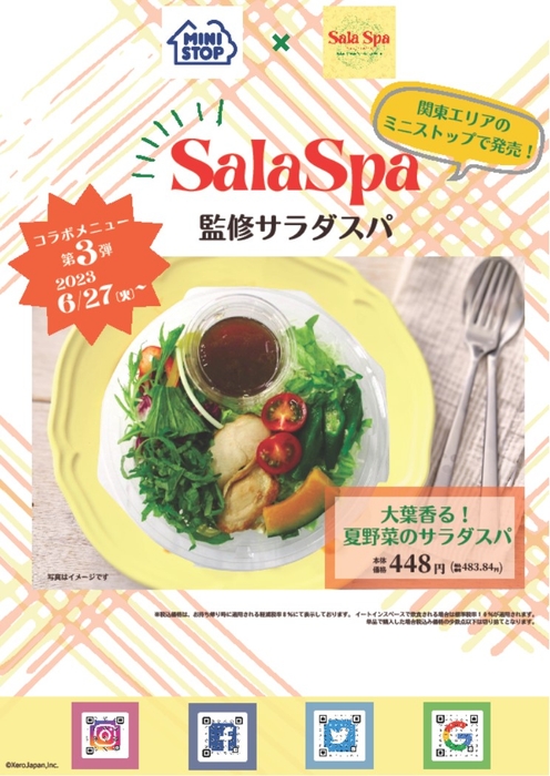 SalaSpa監修 大葉香る!夏野菜のサラダスパ 販促画像 画像はイメージです。