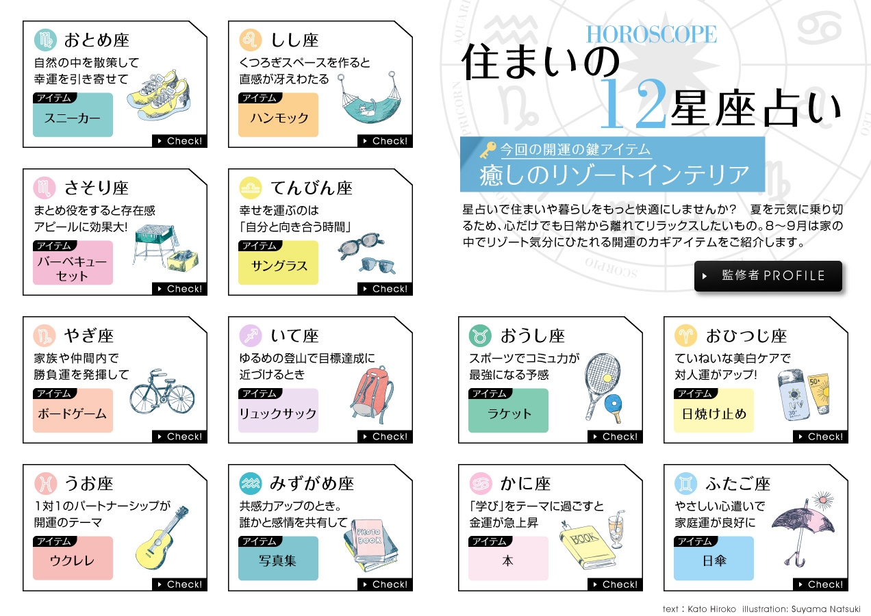 「マドリーム」Vol.33 住まいの12星座占い