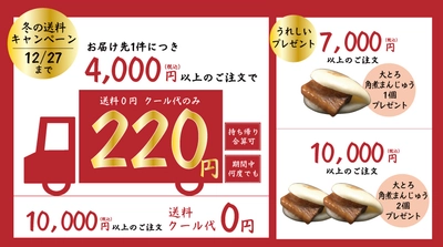 日本中が大変だった2020年もあと2か月　 ～大切な方へこの年の瀬に、一年分の感謝の気持ちを込めて～ 　角煮まんじゅうの岩崎本舗が冬の送料キャンペーン開始！