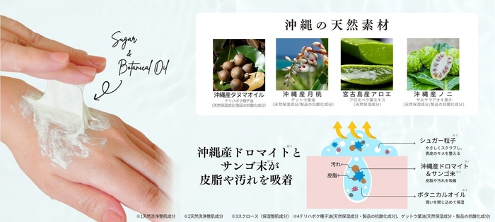 沖縄産ボタニカル成分を贅沢に使用