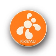 PINS FACTORY（ピンズファクトリー）　ピンズ実例紹介Kids’AU・子どもたちのアジア連合　様　「Kids’AUボードメンバー章」　　★NGO団体の活動ＰＲにも効果的！