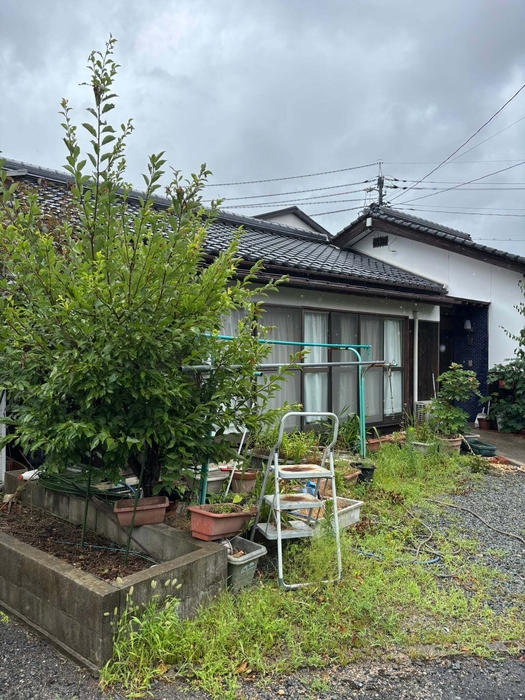 一人暮らし高齢者の放置状態の家の庭の様子