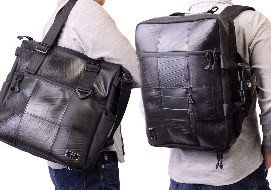 モザイクトートバッグ・3WAY モザイクビジネスバッグ(着用イメージ)