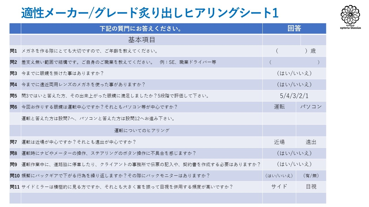 ヒアリングシート1