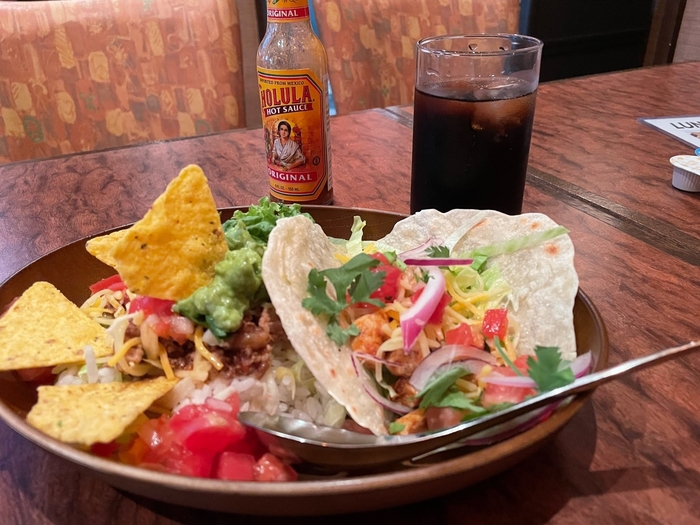 TACOS(1p)&BEEF RICE BOWL & ICE COFFEE