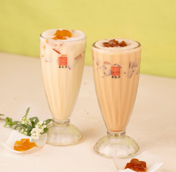 『愛玉ジャスミンミルクティー』500円 『紅茶ゼリーミルクティー』500円