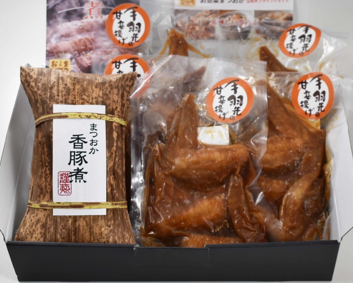 香豚煮と手羽先のセット