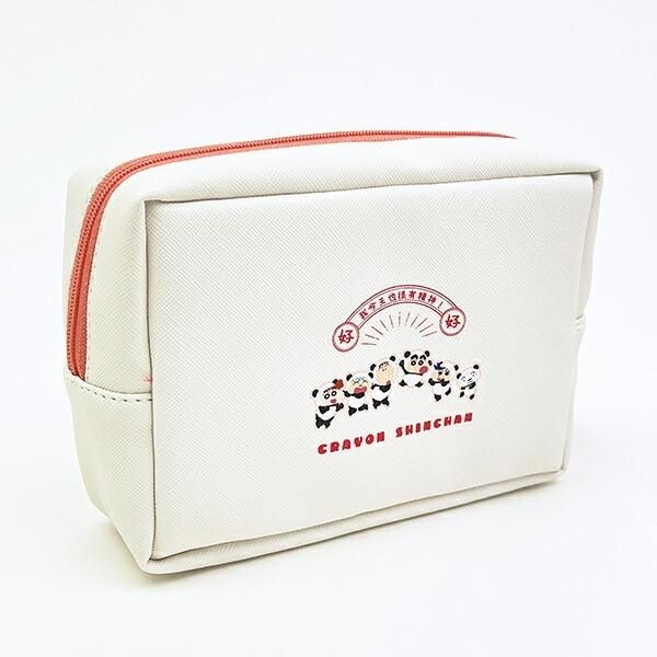 しんちゃんの合皮ワッペン風ポーチ