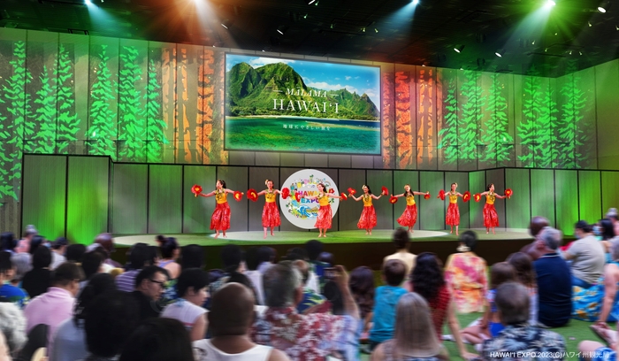 ステージは照明による投影で演出をすることで、臨場感のあるステージパフォーマンスを披露(イメージ)