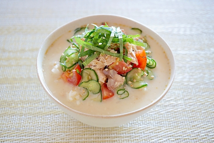 サバ缶で簡単!豆乳冷や汁