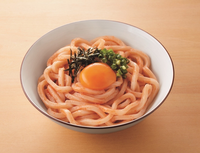 明太子うどんの素調理例