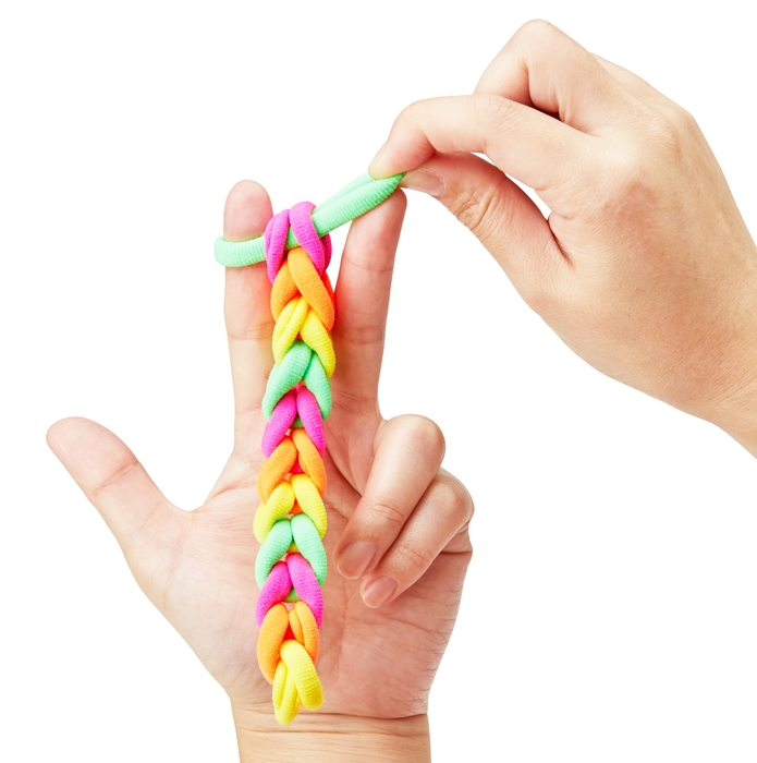 ゆびあみピース 編み方