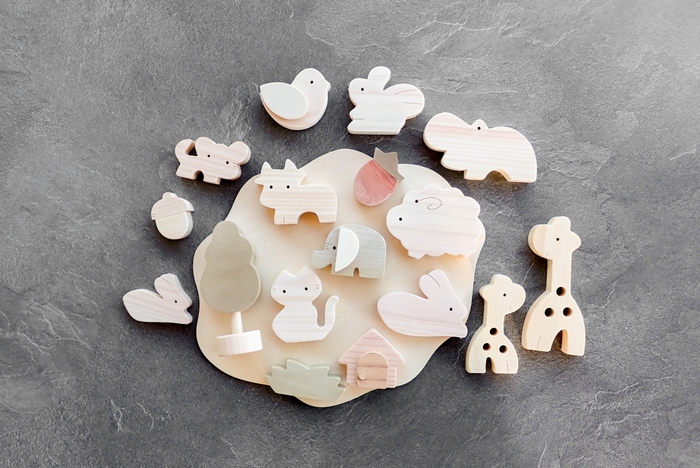 中国地方の木/どうぶつつみきセット(原田製材)