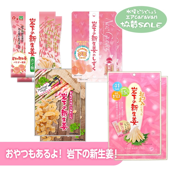「おやつもあるよ!岩下の新生姜!」セット内容