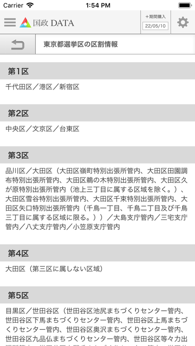 選挙区割情報 東京都