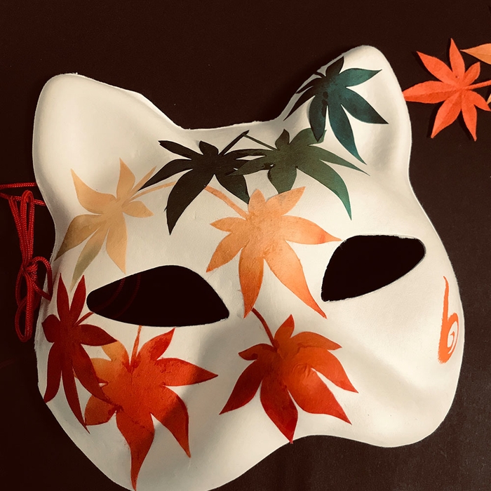 体験教室例:和紙のお面作り by リップデコ