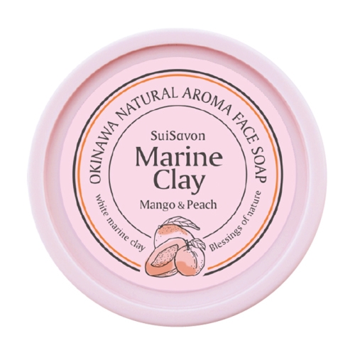 琉球のホワイトマリンクレイ洗顔石鹸(マンゴー&ピーチの香り)