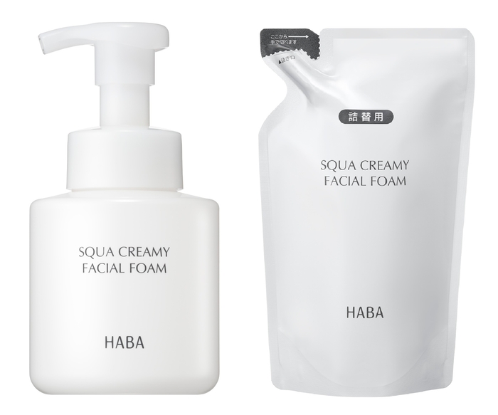 『スクワクリーミィ泡洗顔』 (左)本品 2,420円(税込) (右)詰替用1,980円(税込)