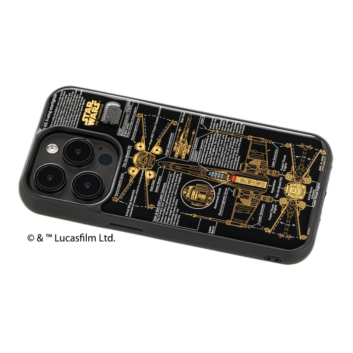 FLASH X-WING 基板アート iPhone 15Proケース ななめ