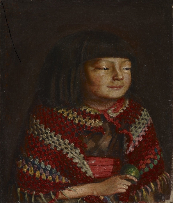 重要文化財 麗子微笑 岸田劉生筆 大正10年(1921)東京国立博物館蔵 展示期間:7月24日~9月9日