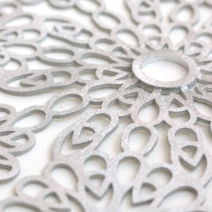 錫のペンダントライト 花3