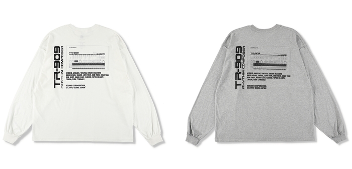 TR-909 LONG SLEEVE T-SHIRT(ISNESS MUSICxROLAND)