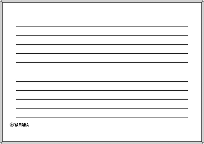 五線ホワイトボード(A4)音符マグネットつき