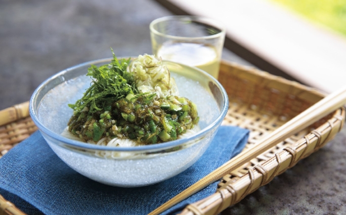 オクラのだし風そうめん(「藤井恵さんの長野暮らし」)