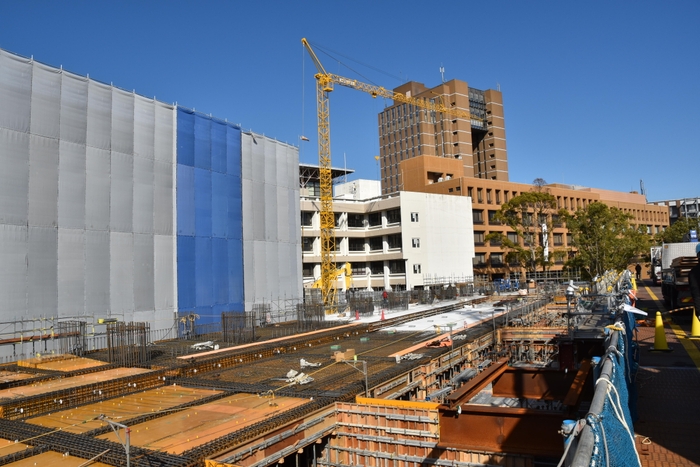 「LIONS ARENA 2026」2階にあたるメインアリーナの建設現場