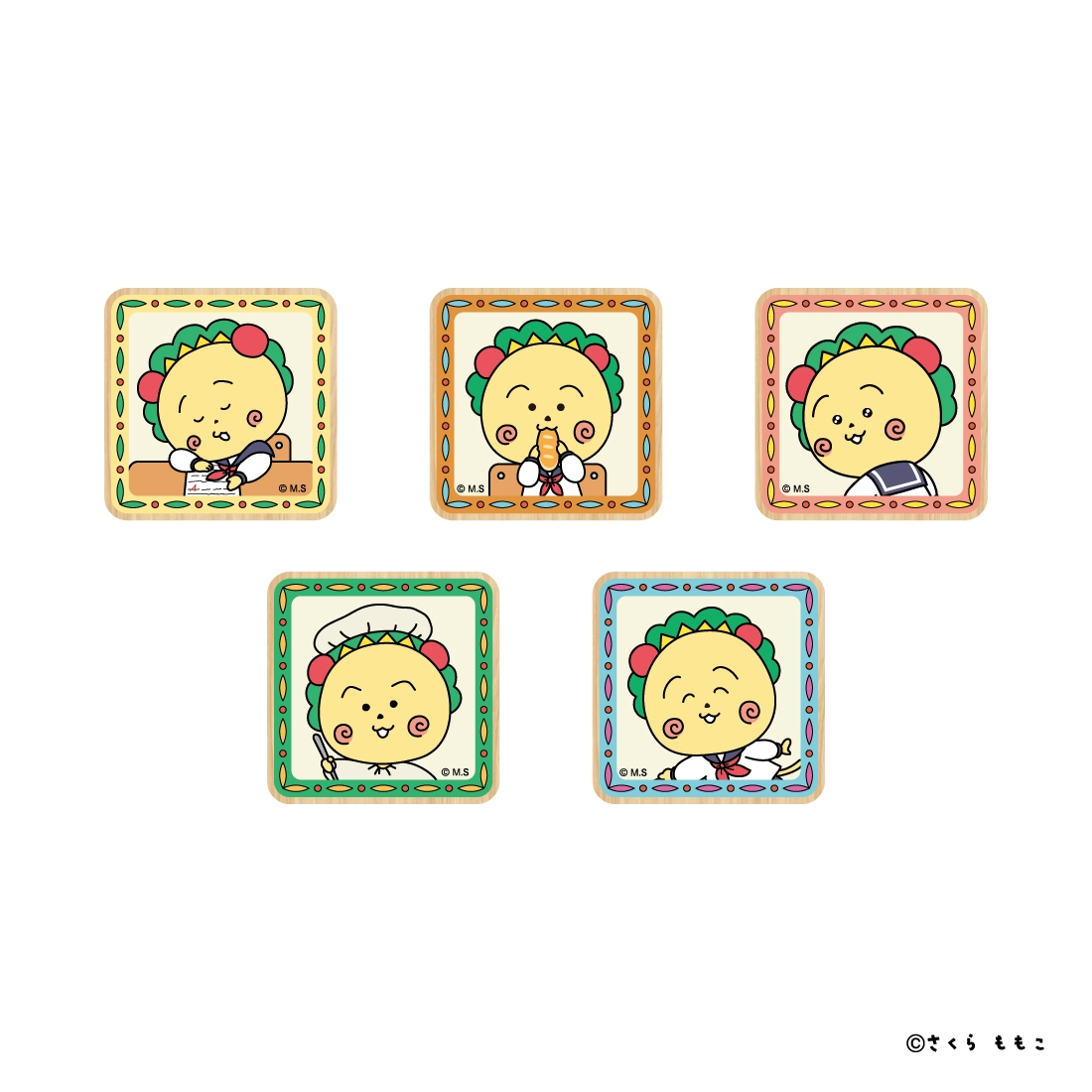 ウッドマグネット(ランダム5種) 880円(税込)