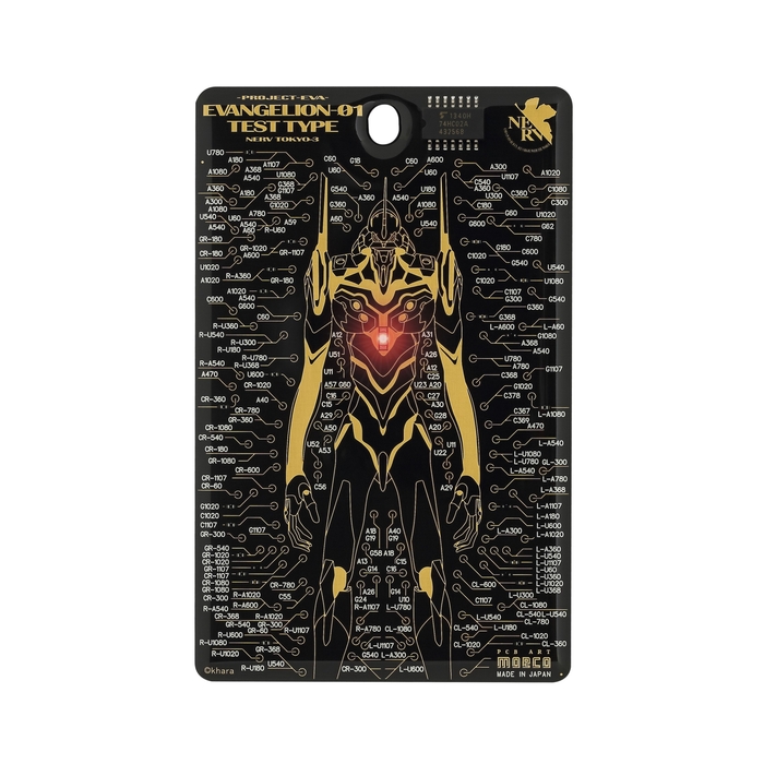 FLASH EVA01 基板アート ICカードケース 黒