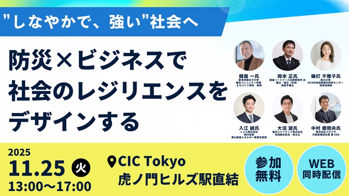 “しなやかで、強い”社会へ~防災×ビジネスで社会のレジリエンスをデザインする~