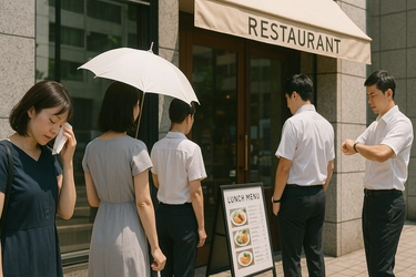 すぐ食べたい！猛暑でつらい行列、待ち時間をタイパで解消！ 外食の注文・会計・席の確保は済ませてから出かける時代に