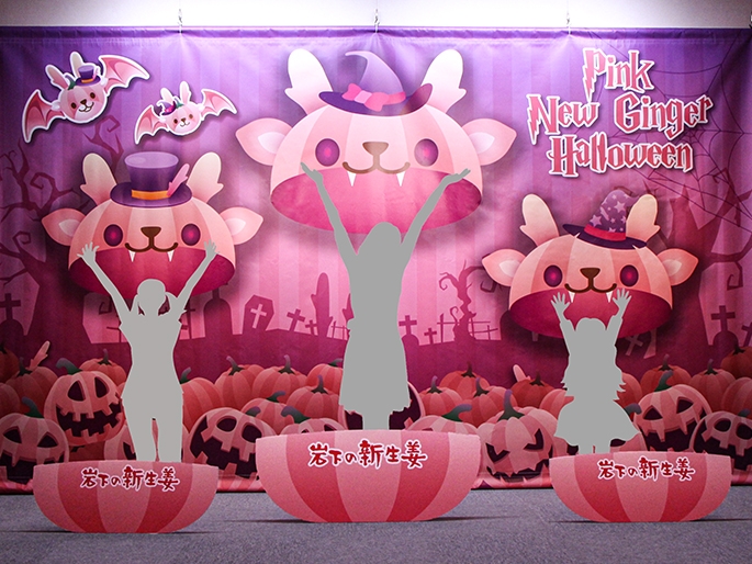 イワシカカボチャのトリックアート(撮影イメージ)