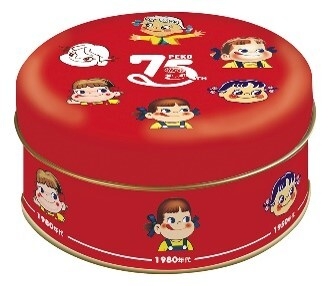 ミルキー缶(ペコちゃん75thデザイン)