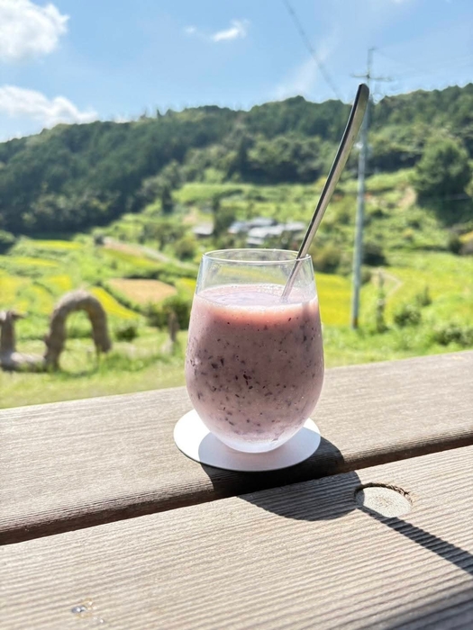 ぶどうの甘酒スムージー/各500円(税込)