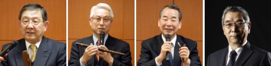 (画像)左より 豊英秋、安齋省吾、大窪永夫、池邊五郎 *池邊五郎撮影:鈴木敏也
