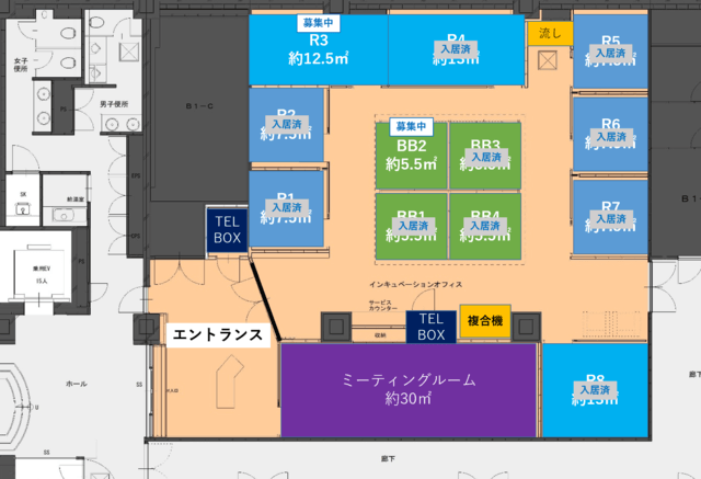三鷹インキュベース 平面図