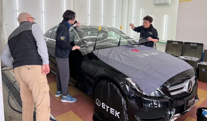 PPF施工実演(ワークショップ開催時)