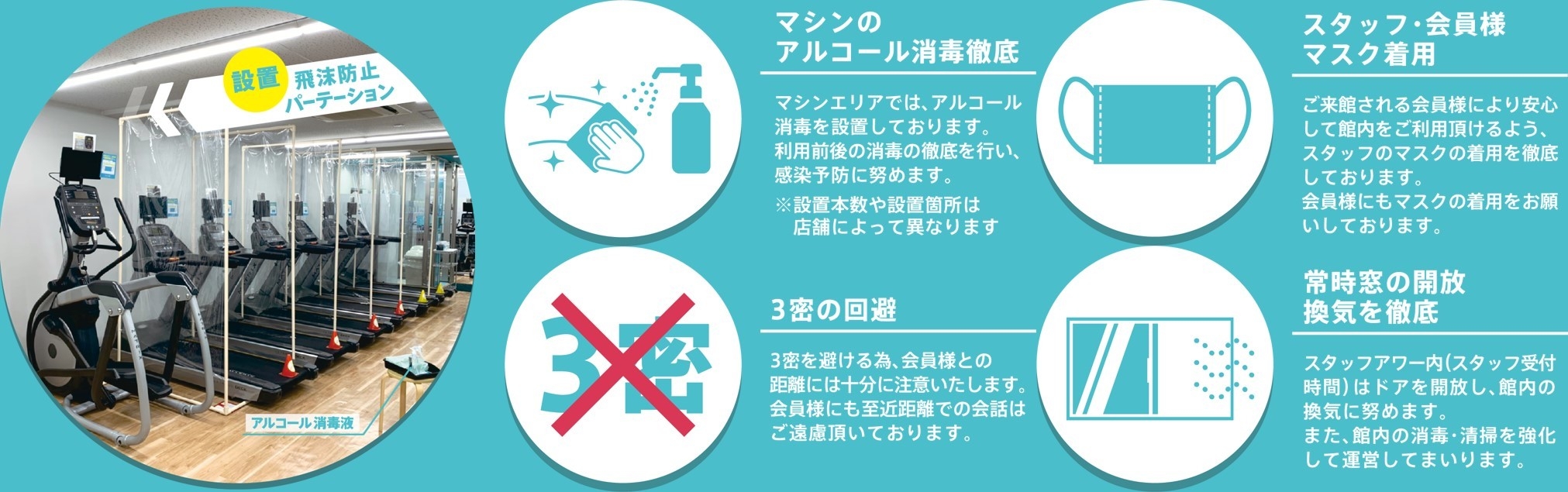 新型コロナ感染予防対策中