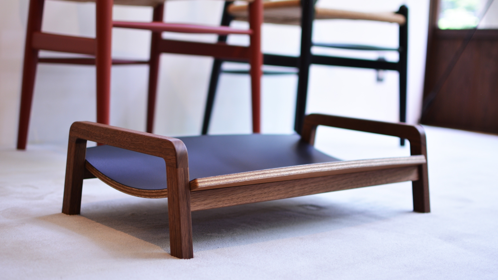 ブラックウォールナット(黒)4本脚