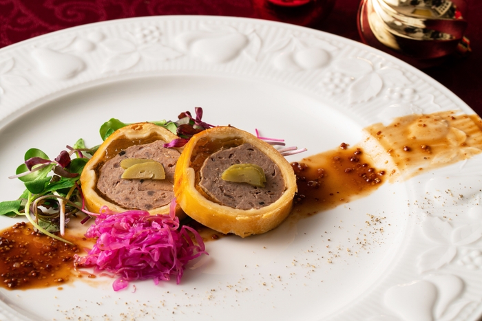 Antipasto freddo | 合鴨パテのアンクルート 粒マスタードソース