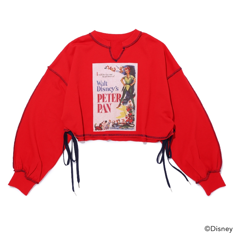 サイドリボンクロップドプルオーバー