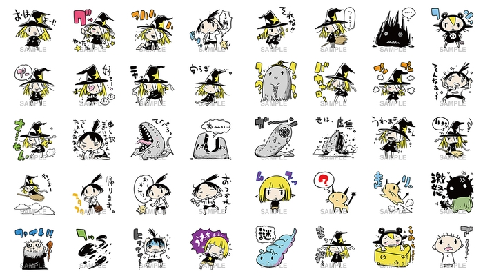 描き下ろしLINEスタンプは全40点!