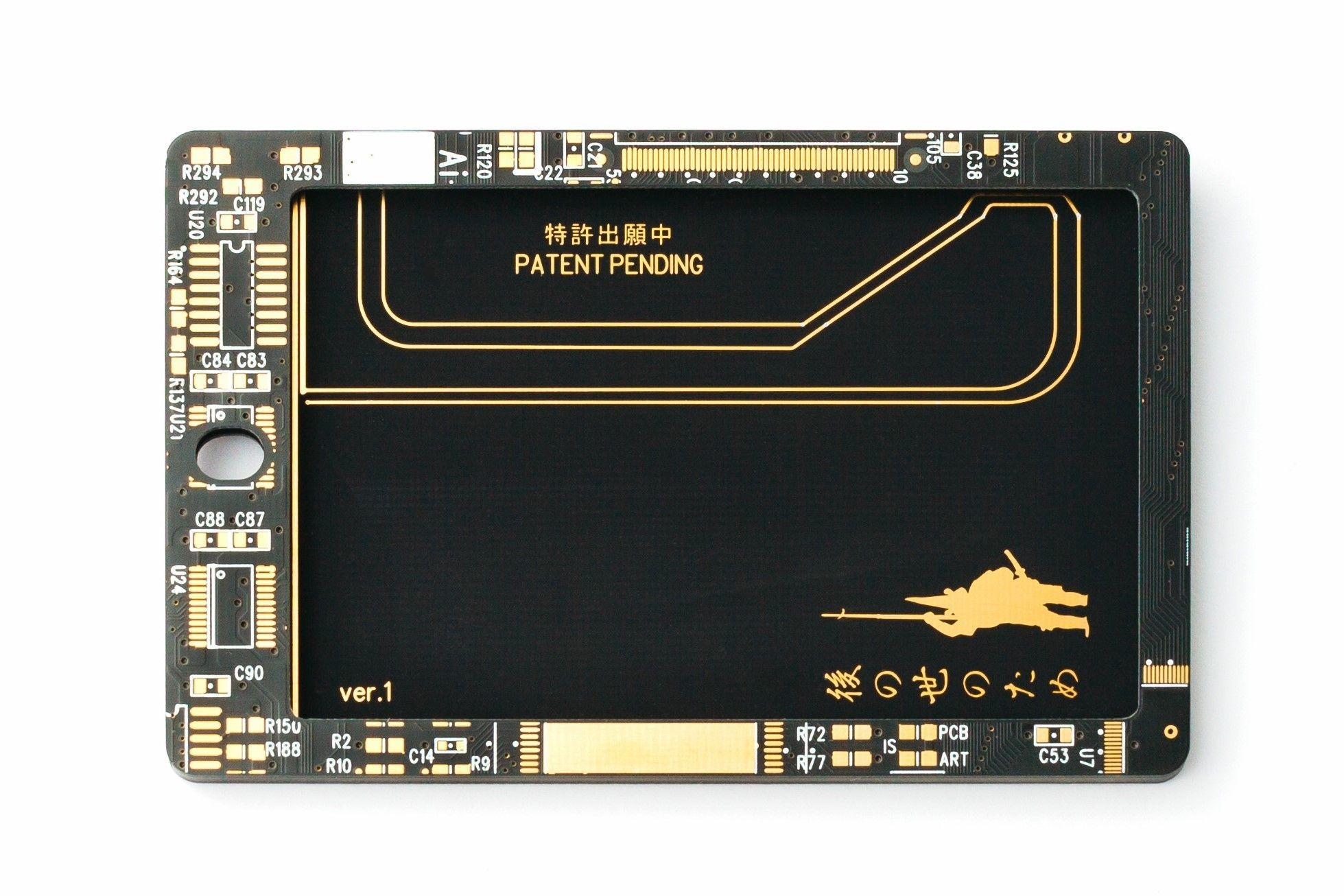 FLASH 熊本城 基板アート ICカードケース 裏