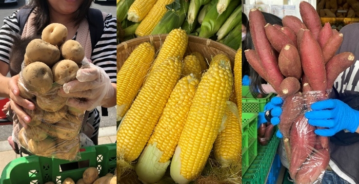 旬の野菜や、生産量全国2位のとうもろこし、さつまいもが登場!