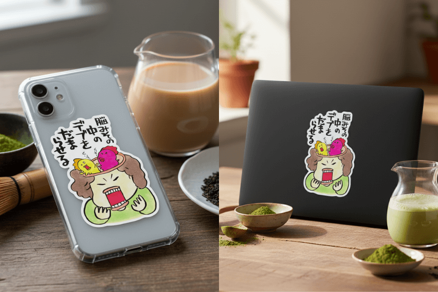 描き下ろしイラストステッカーーイメージ