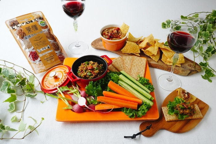 グルテンフリー(キビ使用)、VEGANの「MtoM 薬膳カレールー」調理例