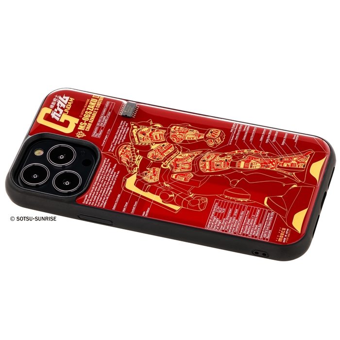 FLASH シャア専用ザク 基板アート iPhone13 Pro Maxケース ななめ