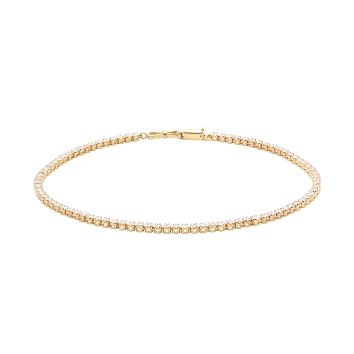 K18YG×ダイヤモンド 2ct テニスブレスレット